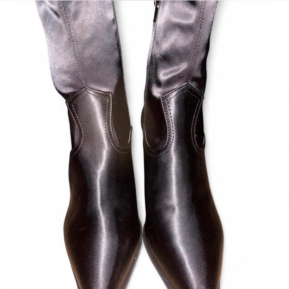 Women’s 11 Satin Black Booties
